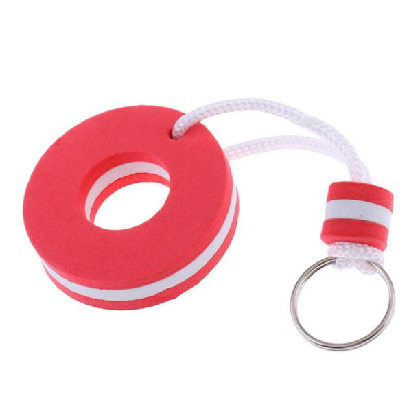 Floating Boat Key Chain Red